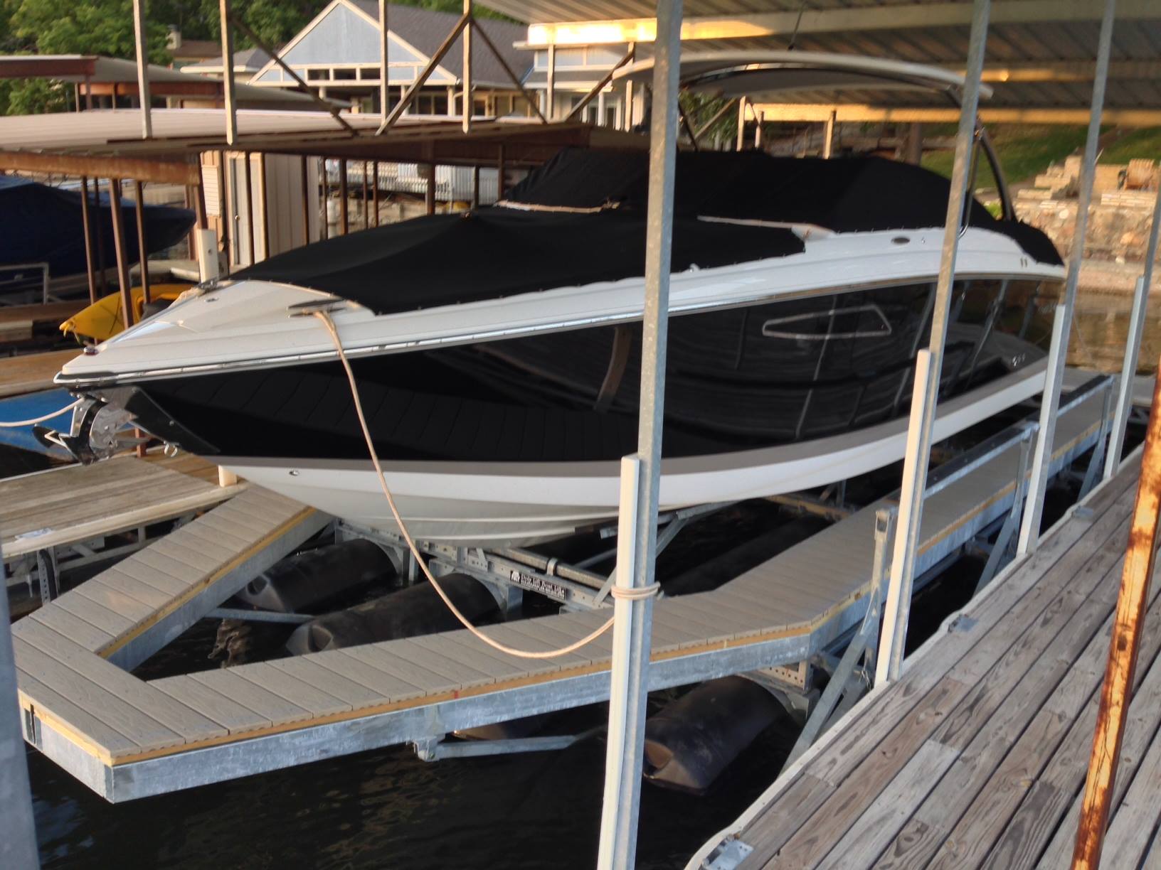 Side Photo of a boat on a PolyLift