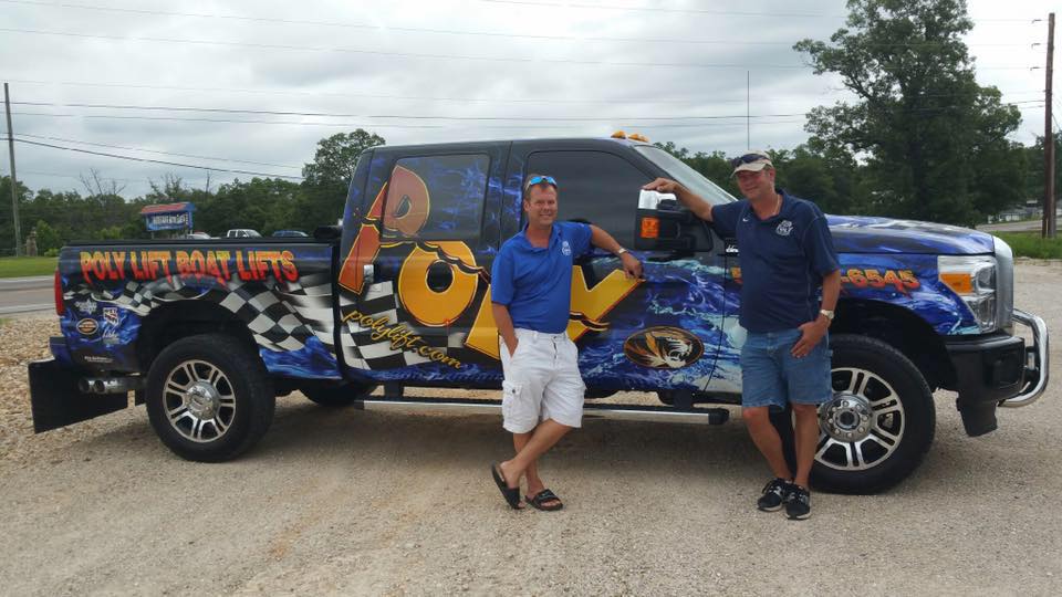 Photo of Mark and Mike in front of the PolyLift truck