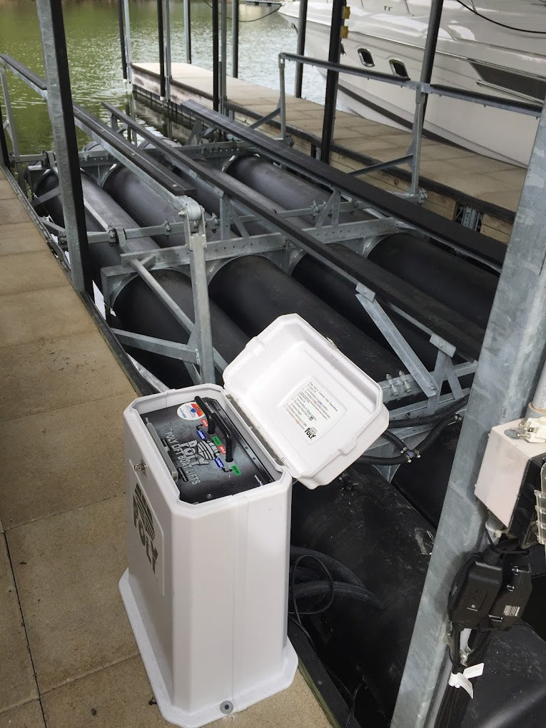 Photo of a PolyLift Control unit's control panel with the valves showing