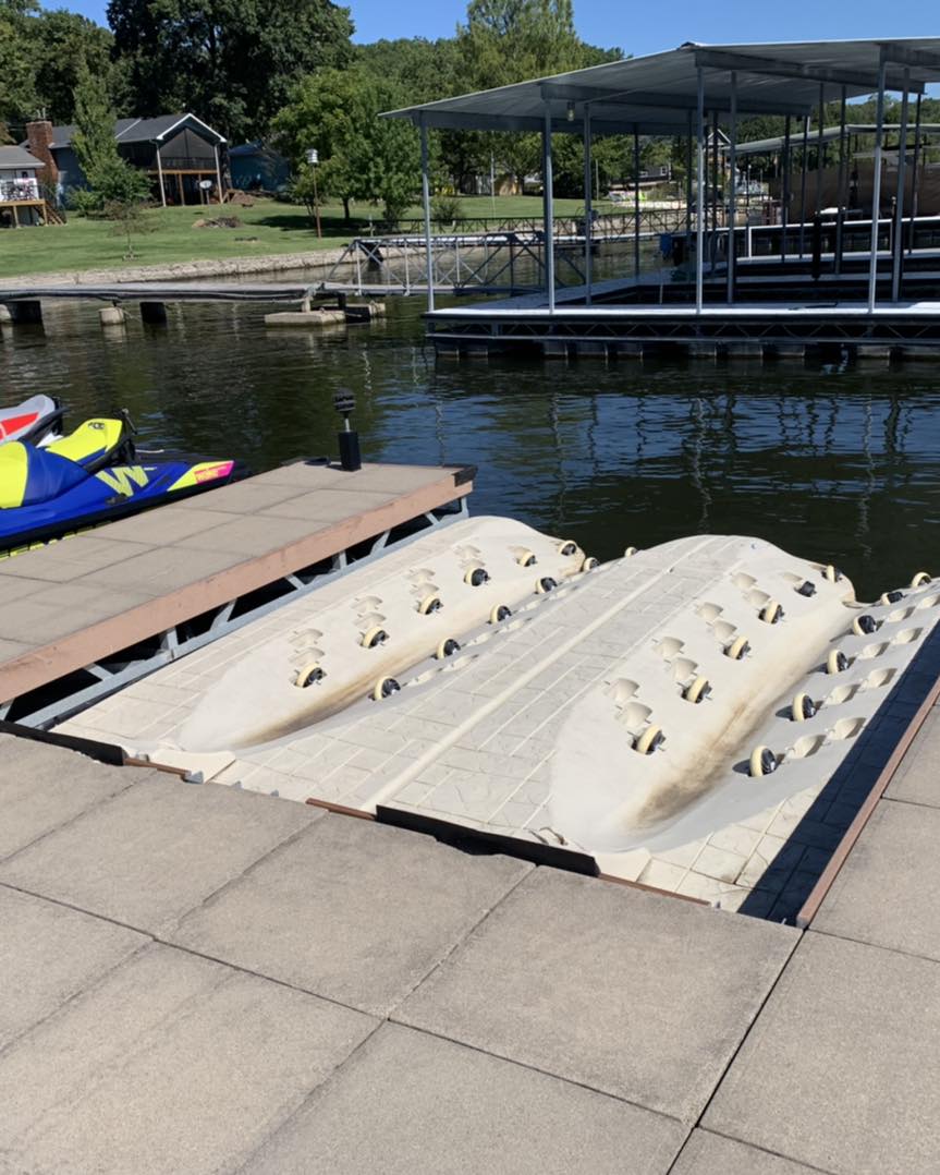 Photo of a Jet ski lift empty