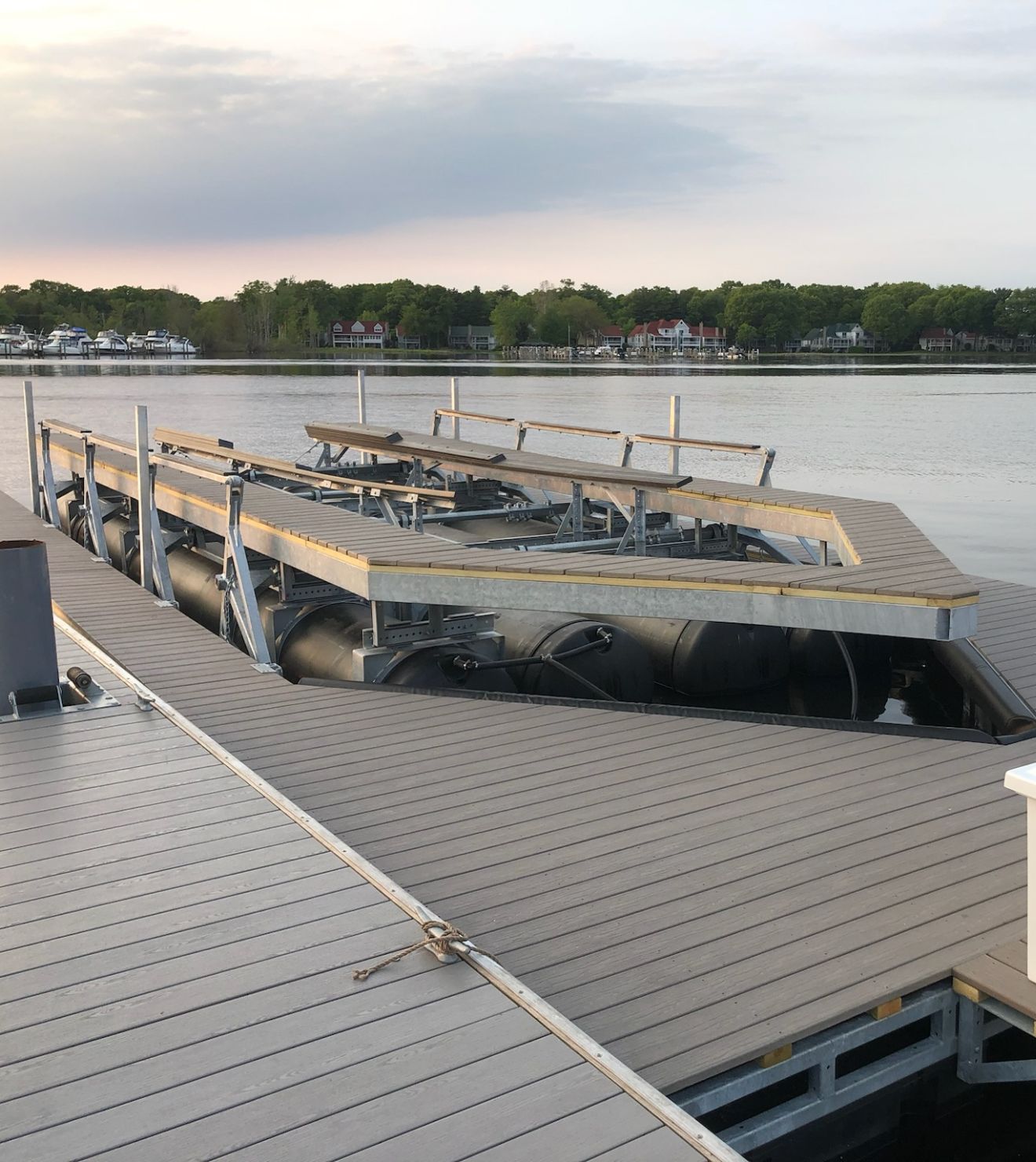 PolyLift raised in the water