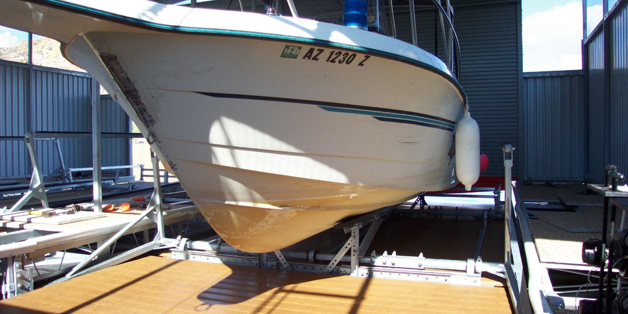 Photo of a Boat on a Lift