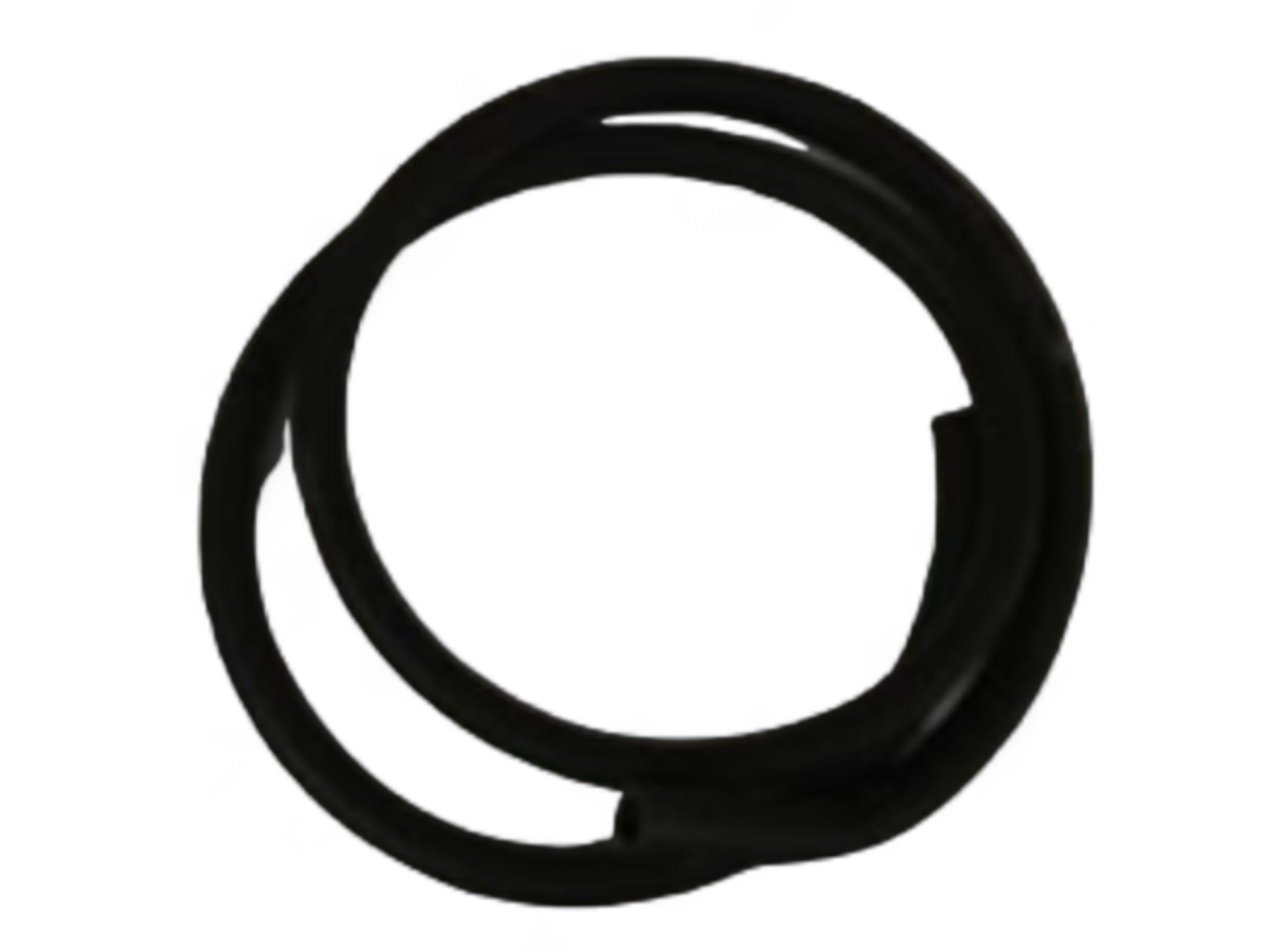 The Polylift 1” Hose, made of black rubber and ideal for boat lifts, comes coiled in a circular shape against a plain white background. Shipping included.